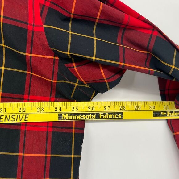 RALPH LAUREN Shirt Men's XL Red Black Plaid Check Crest Long Sleeve Button Down - Picture 7 of 11